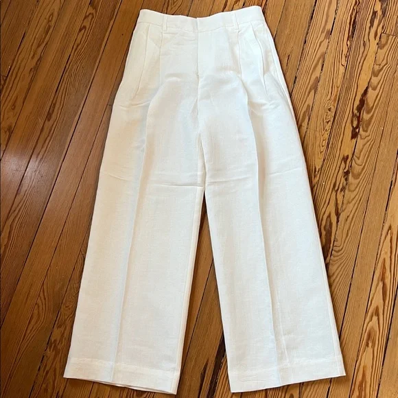 Zara White Wide Leg Pants - Picture 1 of 10
